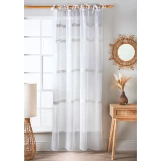 Willow Lace Tie Top Voile 55 X 90" - White 3 Willow Lace Tie Top Voile 55 X 90" - White