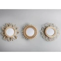 B&M Rattan Mirror 3pk