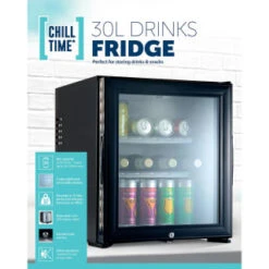 B&M Chill Time Mini Bar Fridge 30L -Household Product Store 381810 chill time 30l drinks fridge 4