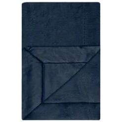 Heritage Collection Aspen Faux Fur Throw - Navy -Household Product Store 383180 aspen throw navy1