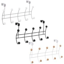 B&M 10 Ball Overdoor Hooks - Silver -Household Product Store 383570 10 ball overdoor hooks main