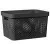 B&M Large Rectangular Spot Storage Basket - Black 2 B&M Large Rectangular Spot Storage Basket - Black -Household Product Store 384183 rectangular large spot basket black