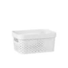 B&M Medium Rectangular Spot Storage Basket - White -Household Product Store 384302 rectangular medium spot basket white
