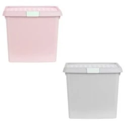 B&M Waffle Clip Box Storage Cube 14L - Dusty Pink -Household Product Store 384965 384966 14l waffle clip box cube group