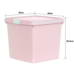 B&M Waffle Clip Box Storage Cube 14L - Dusty Pink -Household Product Store 384965 dusky pink 14l waffle clip box cube 2