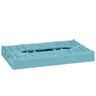 Midi Stacking Fold Flat Crate 30.6 X 20.5 X 12.6cm - Teal 4 Midi Stacking Fold Flat Crate 30.6 X 20.5 X 12.6cm - Teal - Image 2