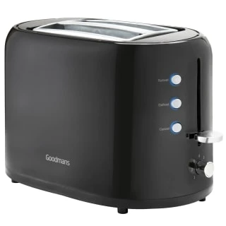 Goodmans Plastic 2 Slice Toaster - Black 3 Goodmans Plastic 2 Slice Toaster - Black