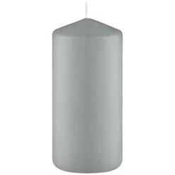 Grey Pillar Candles 4pk -Household Product Store 387750 4 pack grey pillar candles