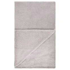 B&M Cosy At Home Silver Teddy Throw -Household Product Store 388657 teddy throw silver 3