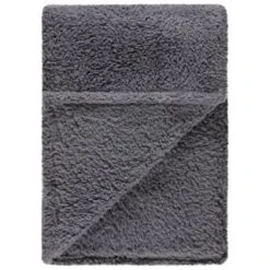 Simply Everyday Teddy Rolled Throw - Grey 10 Simply Everyday Teddy Rolled Throw - Grey -Household Product Store 388688 simply teddy rolled throw grey 2