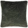 B&M Leaf Velvet Quilted Cushion - Green