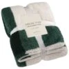 B&M Highland Green Check Sherpa Doublesided Throw -Household Product Store 388770 highland green check sherpa throw