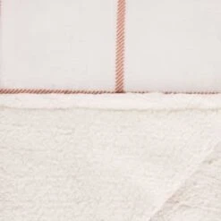 B&M Winston Check Sherpa Throw - White -Household Product Store 388854 winston check throw with sherpa 4