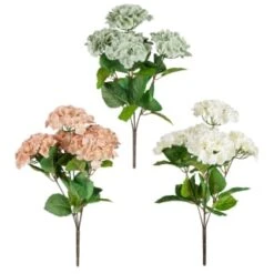 B&M Hydrangea Artificial Flower Bunch - Mink -Household Product Store 389095 hydrangea bunche group