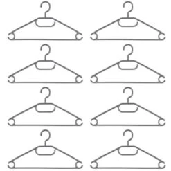 B&M Swivel Hook Hangers 8pk - Grey 7 B&M Swivel Hook Hangers 8pk - Grey -Household Product Store 389265 home organisation 8pk swivel hook hangers grey 2