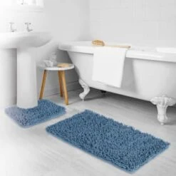 B&M Noodle Bath Mat Set - Blue