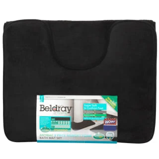 B&M Bath Mat Set - Black 3 B&M Bath Mat Set - Black