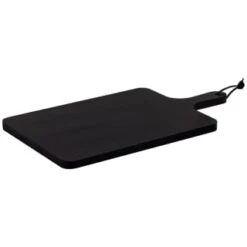 B&M Urban Paradise Black Pine Wood Serve Board -Household Product Store 390146 black pine wood serve board with serving handle