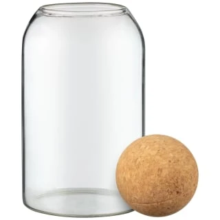 B&M Glass Jar With Cork Lid 4 B&M Glass Jar With Cork Lid - Image 2
