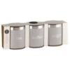 Simply Everyday Set Of Storage Jars 3pk -Household Product Store 390364 3pk round storage jars tea coffee sugar 5