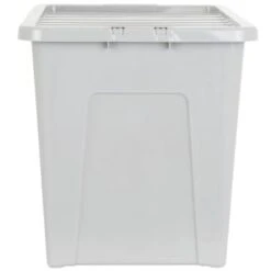 B&M Storage Box With Lid 80L - Grey -Household Product Store 391381 grey 80l storage box and lid 2