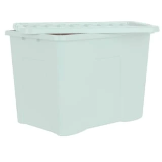 B&M Storage Box With Lid 80L - Sage 4 B&M Storage Box With Lid 80L - Sage - Image 2