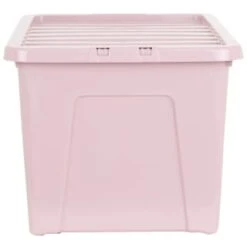 B&M Storage Box With Lid 60L - Dusty Pink 10 B&M Storage Box With Lid 60L - Dusty Pink -Household Product Store 391389 dusty pink 60l storage box 2