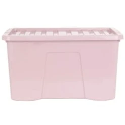 B&M Storage Box With Lid 60L - Dusty Pink 9 B&M Storage Box With Lid 60L - Dusty Pink -Household Product Store 391389 dusty pink 60l storage box