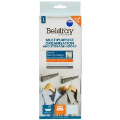 Beldray Multi-Purpose Organisation Hooks 2pk -Household Product Store 392146 beldray 2 pack multipurpose organisation and storage hooks 5