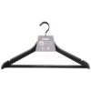B&M Matt Black Wooden Hangers 4pk -Household Product Store 392148 4pk matte black wooden hangers