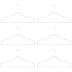 B&M Adult Clear Plastic Hanger 6pk -Household Product Store 392151 6pk clear plastic hangers 2