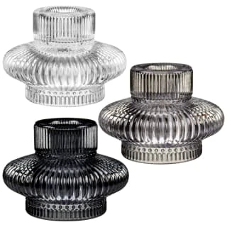 Karina Bailey Tealight Dinner Candle Holder - Grey 4 Karina Bailey Tealight Dinner Candle Holder - Grey - Image 2