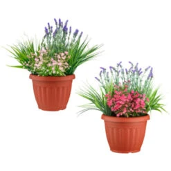 Bloom Flowers In Large Planter - Light Pink -Household Product Store 392831 flowers in large planter group