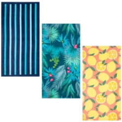 B&M Adult's Beach Towel - Blue Stripes 11 B&M Adult's Beach Towel - Blue Stripes -Household Product Store 393917 adult printed beach towel group 2