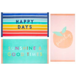 B&M Adult's Beach Towel - Sunshine & Good Times 11 B&M Adult's Beach Towel - Sunshine & Good Times -Household Product Store 393919 adult slogan beach towel group 2