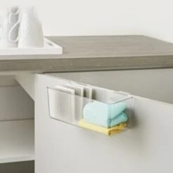 B&M Overdoor Caddy With Hanging Hooks -Household Product Store 393933 overdoor drawer clear caddy with hanging hooks