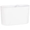 Simply Everyday Matte White Toothbrush Holder -Household Product Store 394003 mate toothbrush holder white