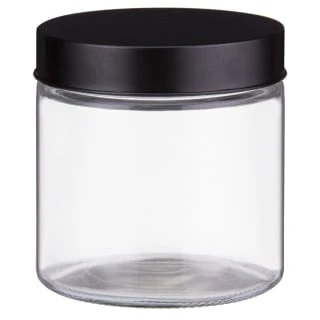 Set Of 3 Jars With Black Lids 4 Set Of 3 Jars With Black Lids - Image 2