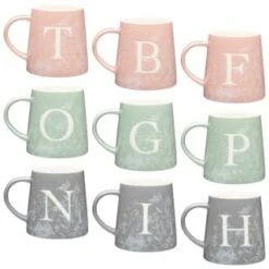 B&M Floral Alphabet Mug (Assorted) -Household Product Store 394402 floral alphapet mug group