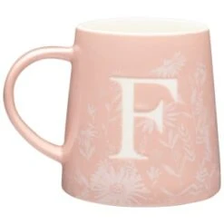 B&M Floral Alphabet Mug (Assorted) -Household Product Store 394402 floral alphapet mug pink f