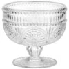 B&M Embossed Glass Dessert Bowl -Household Product Store 394424 glass embossed dessert bowl clear