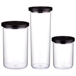 B&M Canister With Airtight Wooden Lid 2L -Household Product Store 394622 394623 394624 1 7l canister with black lid group