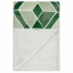 B&M Simply Geo Waffle Throw - Green -Household Product Store 394920 simply geo waffle throw green 3