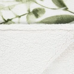 Winston Green Leaf Sherpa Throw -Household Product Store 394948 winston leaf sherpa throw green 3