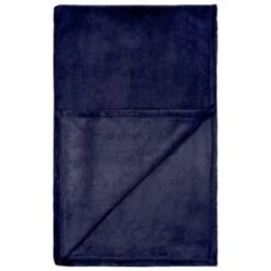 Navy Coral Fleece Throw -Household Product Store 394951 navy coral fleece