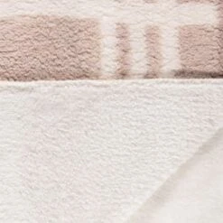 B&M Check Sherpa Throw - Natural -Household Product Store 394999 check sherpa throw natural 3