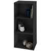 B&M Essentials 3 Tier Shelf - Black -Household Product Store 395642 essentials 3 tier shelf black