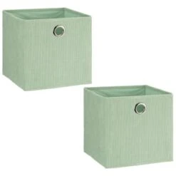 Lokken Cord Storage Cubes 2pk - Sage -Household Product Store 395812 2pk lokken storage cubes sage 4