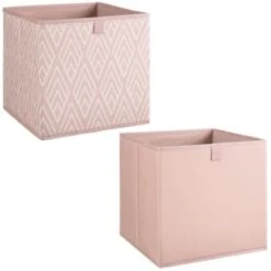 Lokken Printed Storage Cubes 2pk - Pink Diamond -Household Product Store 395838 2pk printed lokken storage cubes pink diamond 3