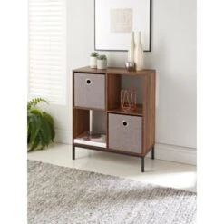 Lokken Linen Storage Cubes 2pk - Grey -Household Product Store 395851 2pk linen lokken storage cubes grey